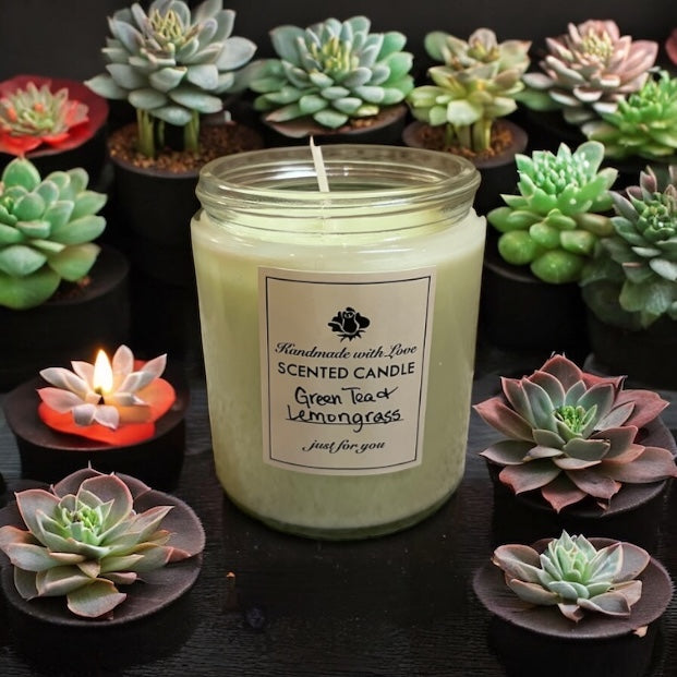 Green Tea & Lemongrass Container Candle